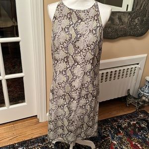 Donna Degnan size 6 snake-print dress fully lined 38 length front 47 back 19 ptp